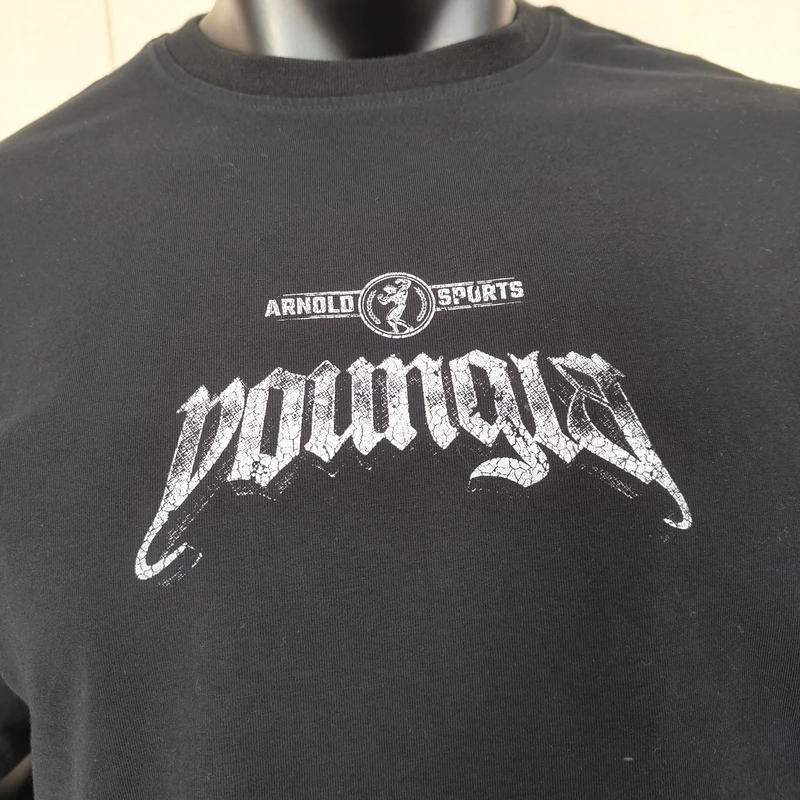 Летняя мужская футболка высокого качества из чистого хлопка YIA Fitness с круглым вырезом и короткими рукавами, хит продаж, спортивная эластичная футболка для фитнеса