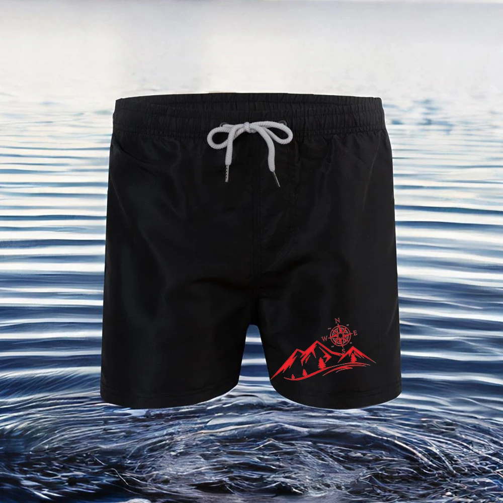 

Summer men's sports shorts compass printing Breathable quick drying short for man outdoor pant y2k Men's clothing short de bain