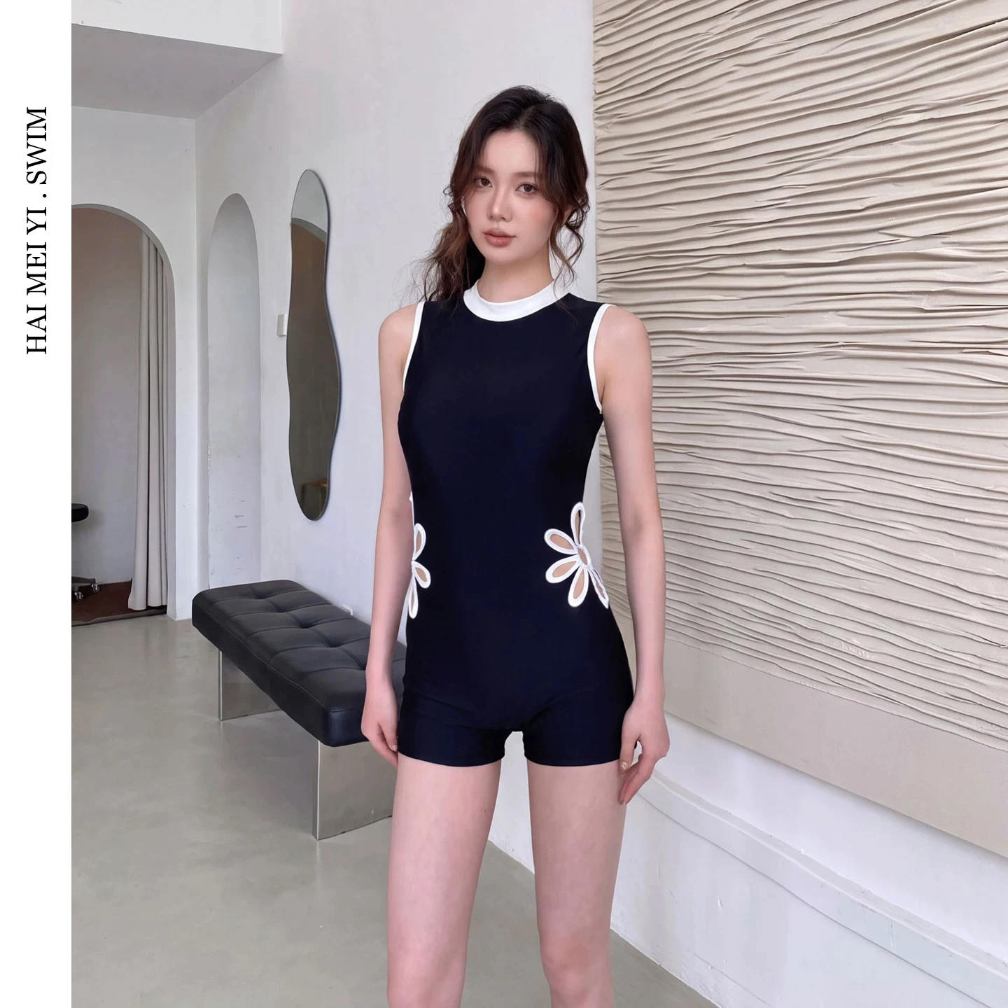 Conservative Style One-Piece Swimsuit for Women 2026 New Model Haimeiyi Thermal Vacation Swimwear Cover-Up Slimming Briefs
