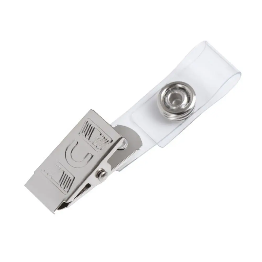 Lanyard Clips Name Tag Key Card Holder Stainless steel Card Clip Holders ID Card Clips Badge Reel Clips Badge Holder Clip