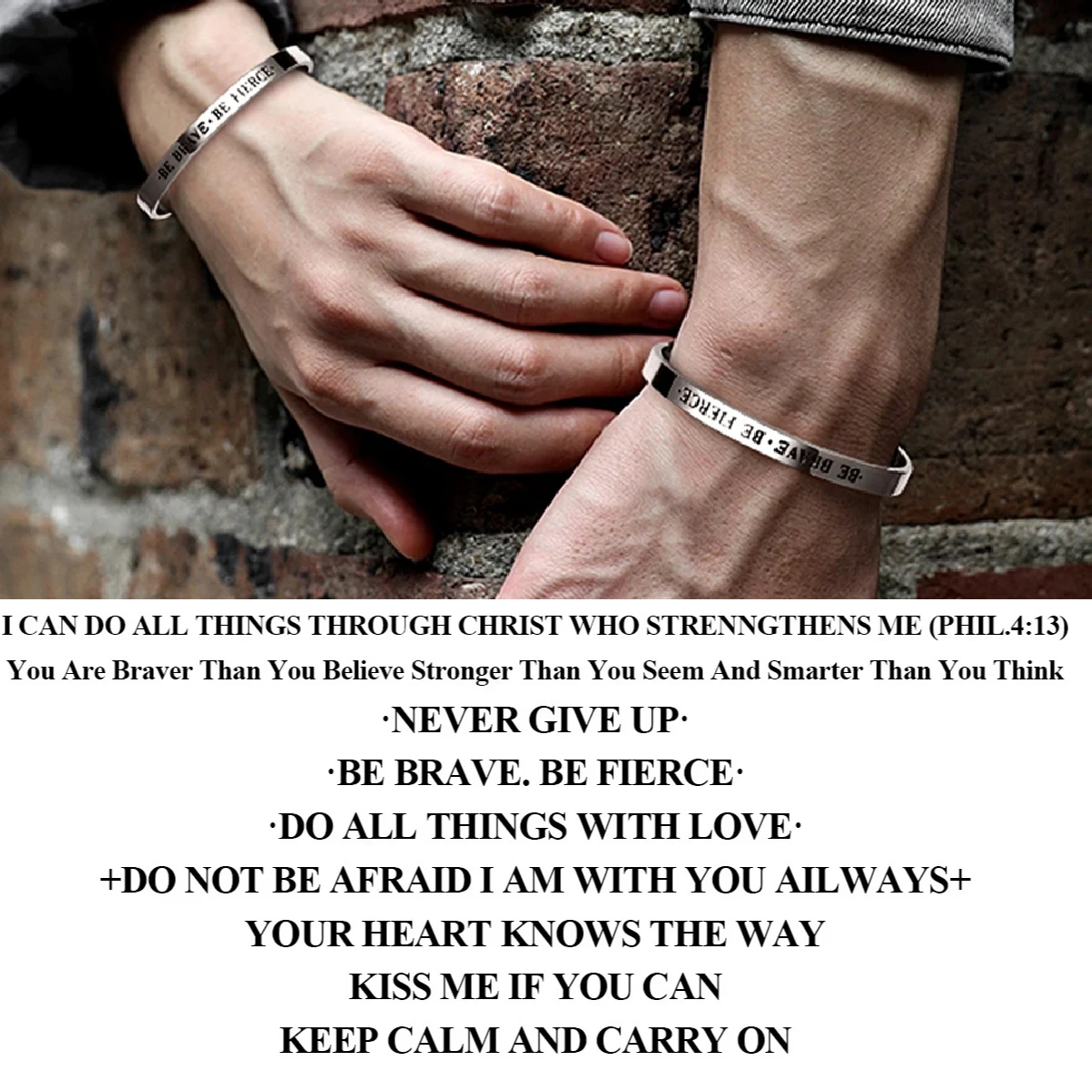 

Открытый браслет шириной 6 мм с плоской лентой, манжеты с несколькими поощряющими цитатами, черный, с глубокой гравировкой, ювелирные изделия для пары, подарок для членов семьи