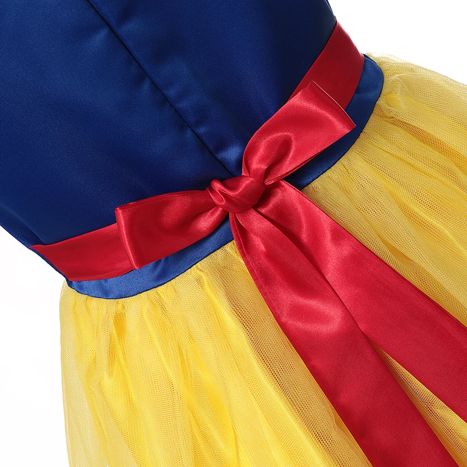 Girls Princess Dress Snow White Kids Girl Costume with Cape Carnival Party Cosplay Children Clothing Birthday Princess Vestidos