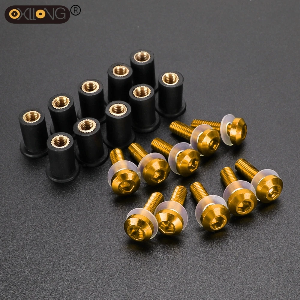 

5MM Windshield Screw Nut Sets Windscreen Bolt Kit For YAMAHA XT600 XT660Z Tenere XT1200Z XTZ 750 Super Tenere 700 TRACER 9GT+