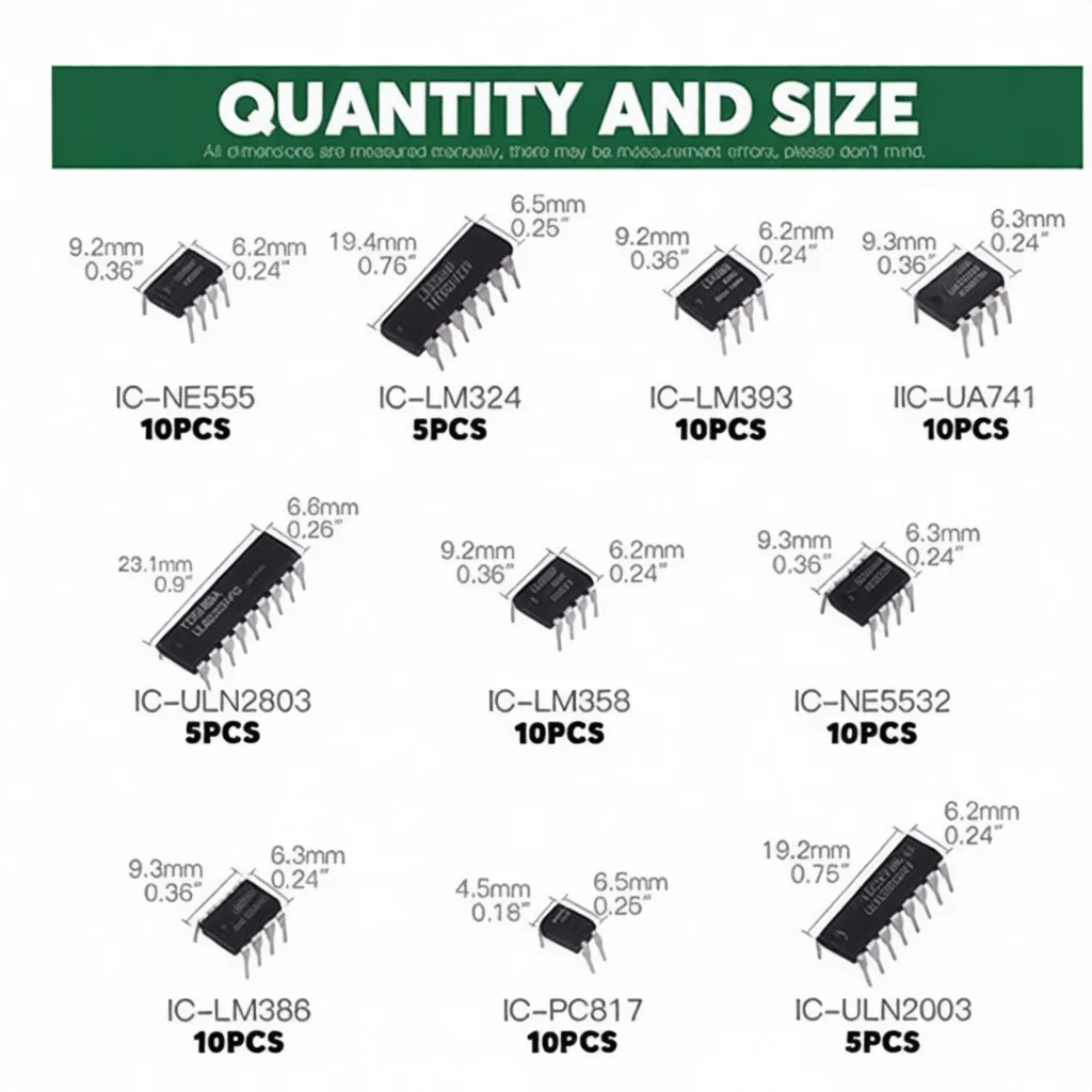 85 Integrated Chip Assortment DIP Timer Operational Amplifier Semiconductor Module Electronics Repair Component Base