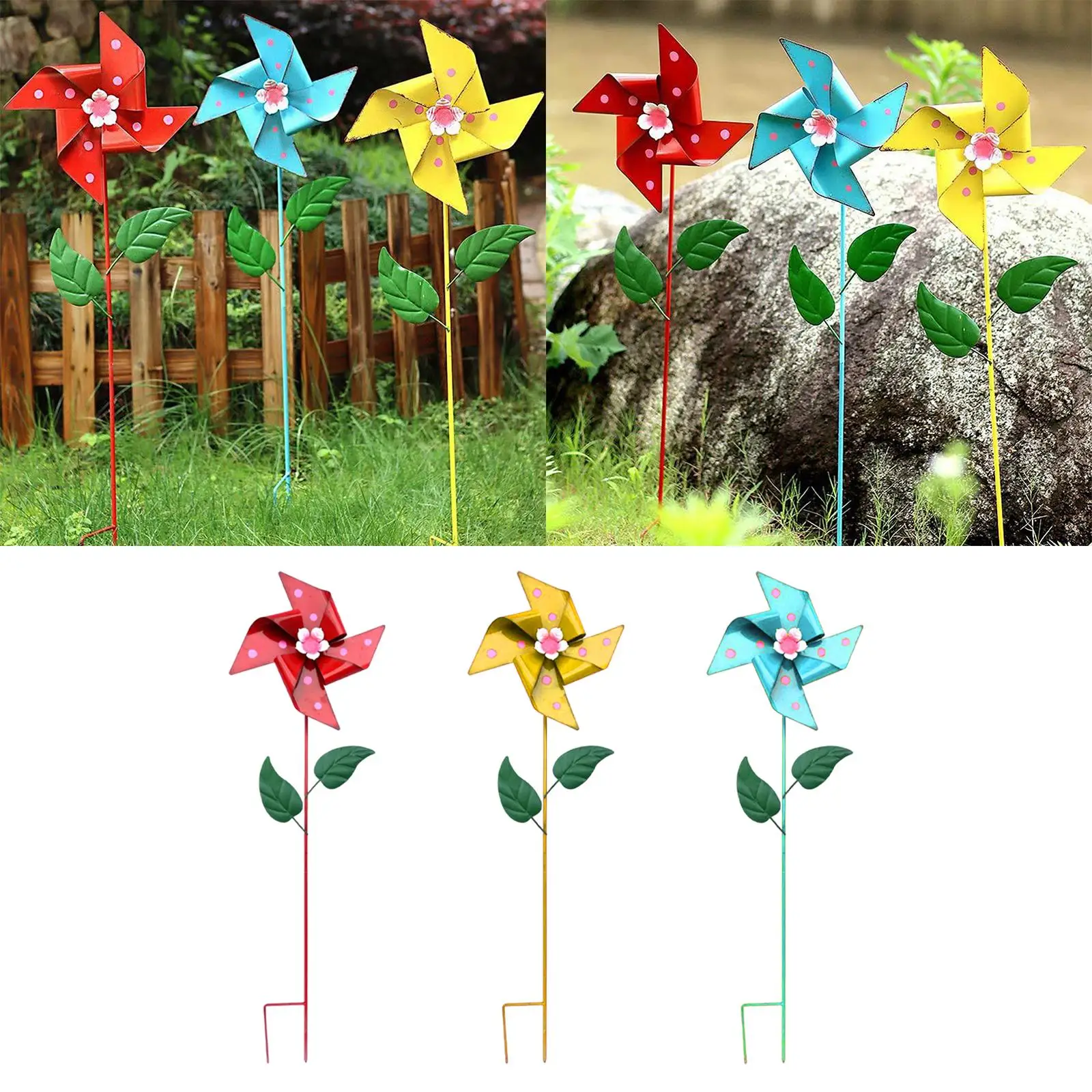 

Wind Spinner Outdoor Metal Rustic Fashion Metal Windmill Garden Stake Pinwheel for Courtyard Patio Lawn Ornament Balcony Gift