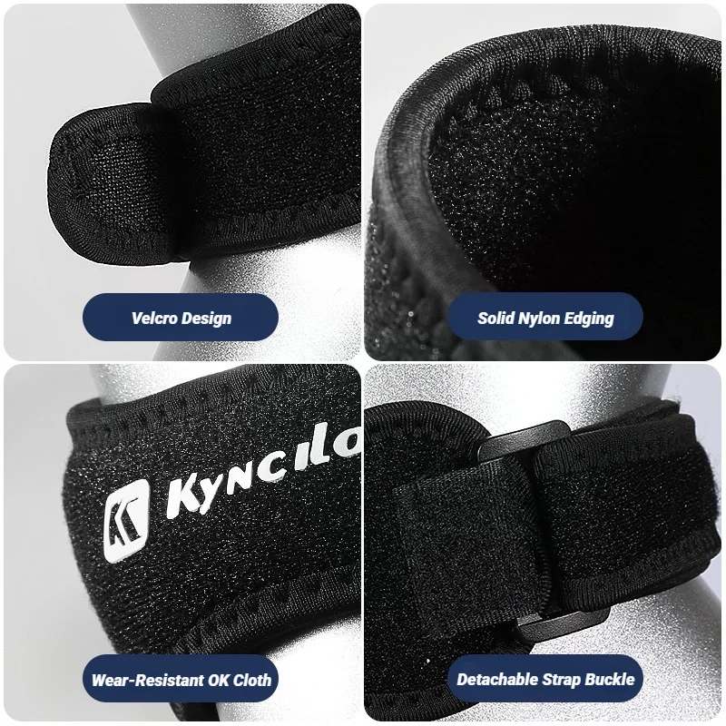 الرضفة الفرقة حماية الرضفة الركبة وتر دعم حزام هدفين قابل للتعديل امتصاص ضغط وسادة كرة السلة #5