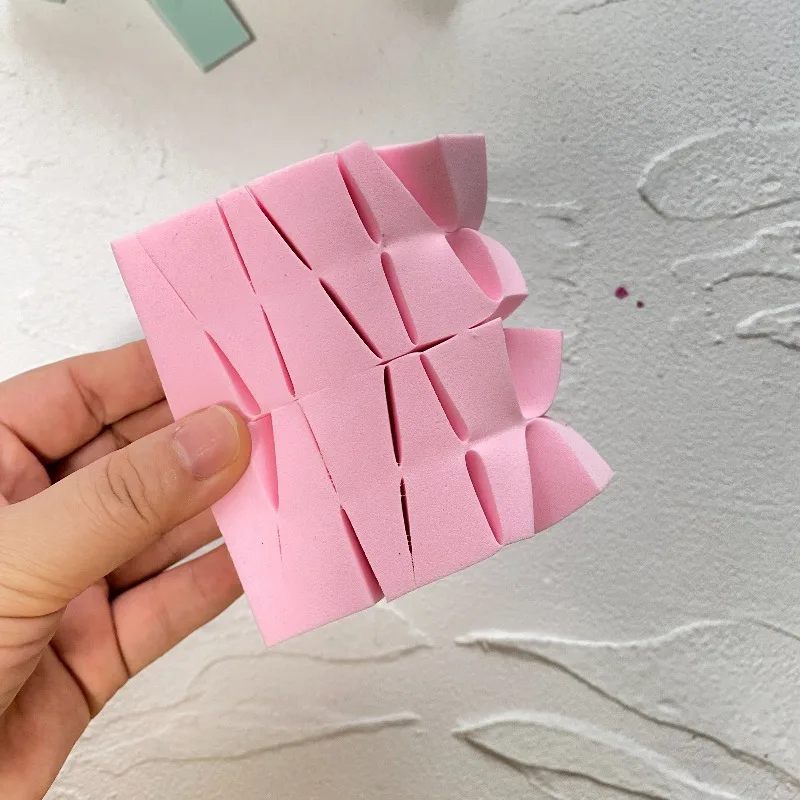 Esponja de pintura artística, Mini esponja Triangular de 24 cortes, cepillo absorbente/hidratante/de limpieza para pintura Gouache de acuarela