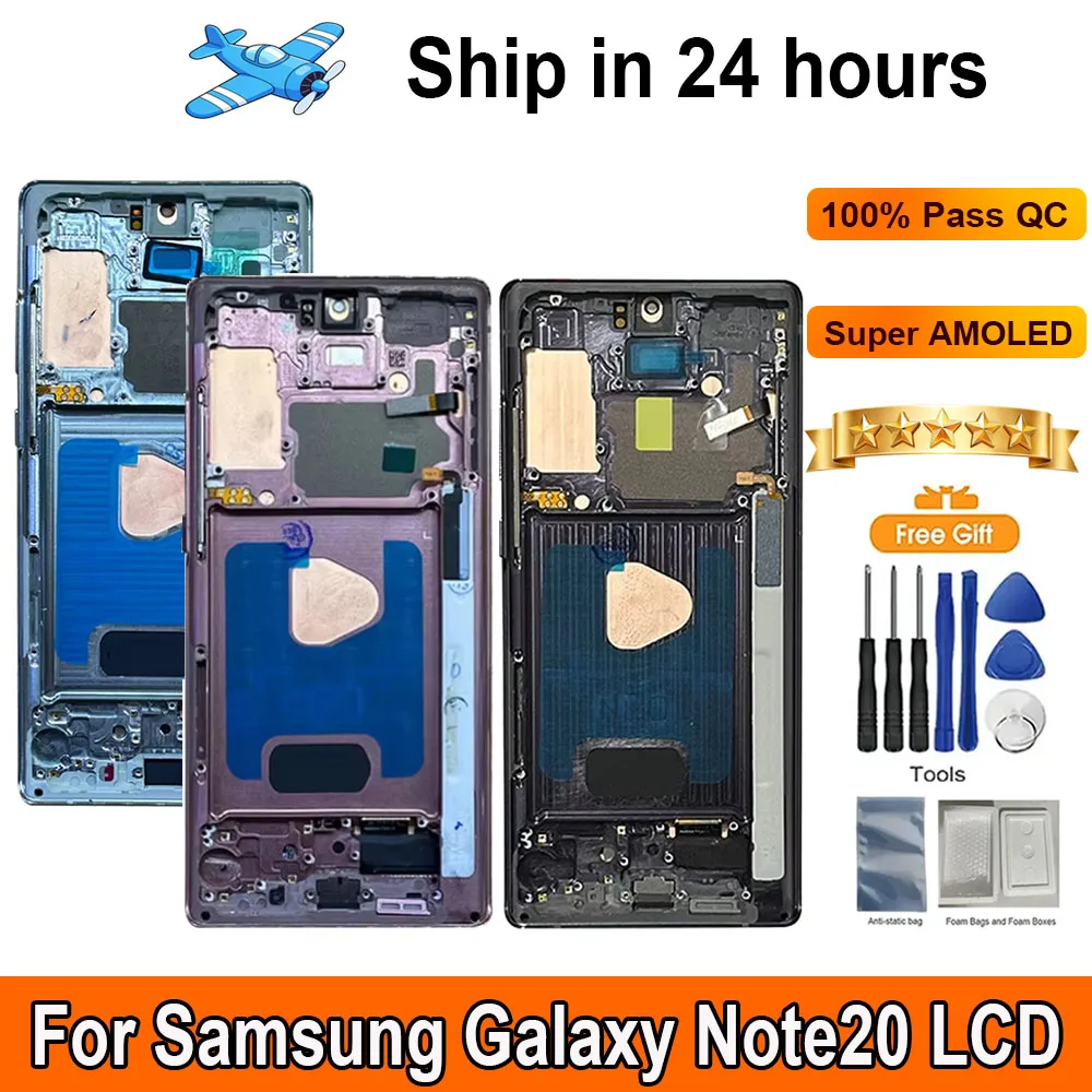 

6.7-дюймовый AMOLED-дисплей для Samsung Galaxy Note20, LCD-экран SM-N980F/DS, сенсорная панель, дигитайзер в сборе, замена LCD с рамкой