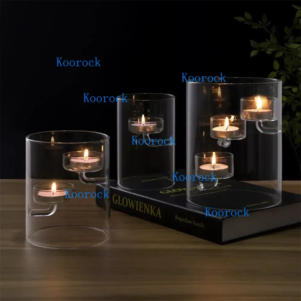 Glass 2cups Wax Menorah, Lightweight travel portable candle cup,Sabbath Hanukkah