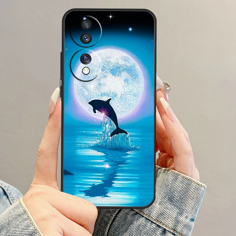 Dolphin Case For Huawei Honor X8 X9a 50 70 Magic5 Lite P20 P40 P30 Pro P Smart 2019 Nova 9 Cover