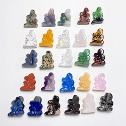 1.2'' Butterfly Fairy Statue Crystal Quartz Carved Mini Figurine Reiki Healing Natural Stone Crafts Trinket Gemstone Home Decor
