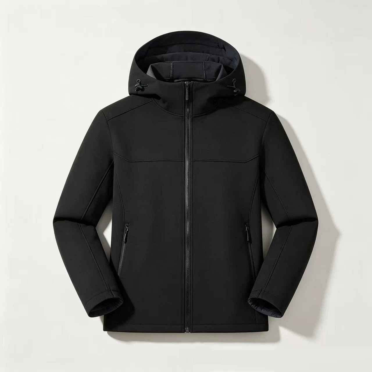 High-Quality Fashionable Men's Soft Shell Hooded Jacket Three-Proof Outdoor Climbing Clothes Loose Casual Outerwear