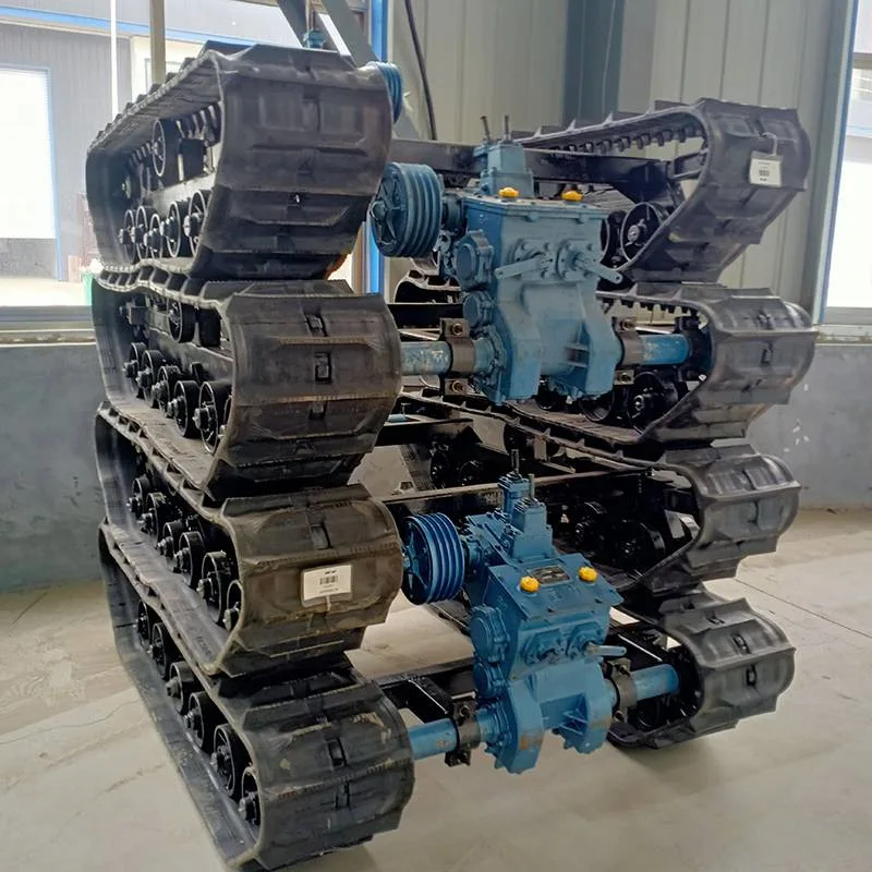 Excavator matching chassis Steel remote control rubber track chassis