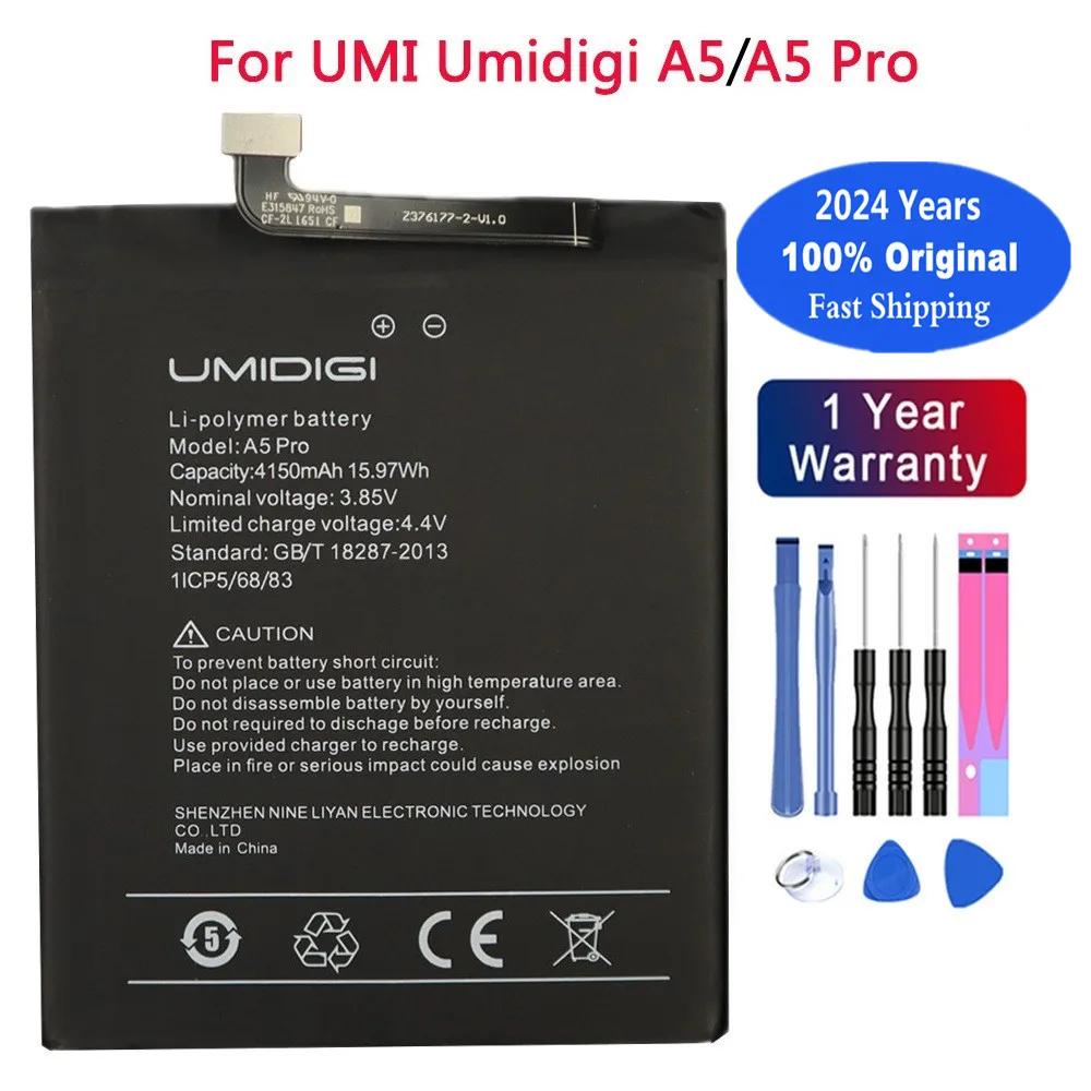 

2024 Years High Quality Original Battery For UMI Umidigi A5 Pro A5Pro 4150mAh Phone Battery Bateria Batteries In Stock + Tools