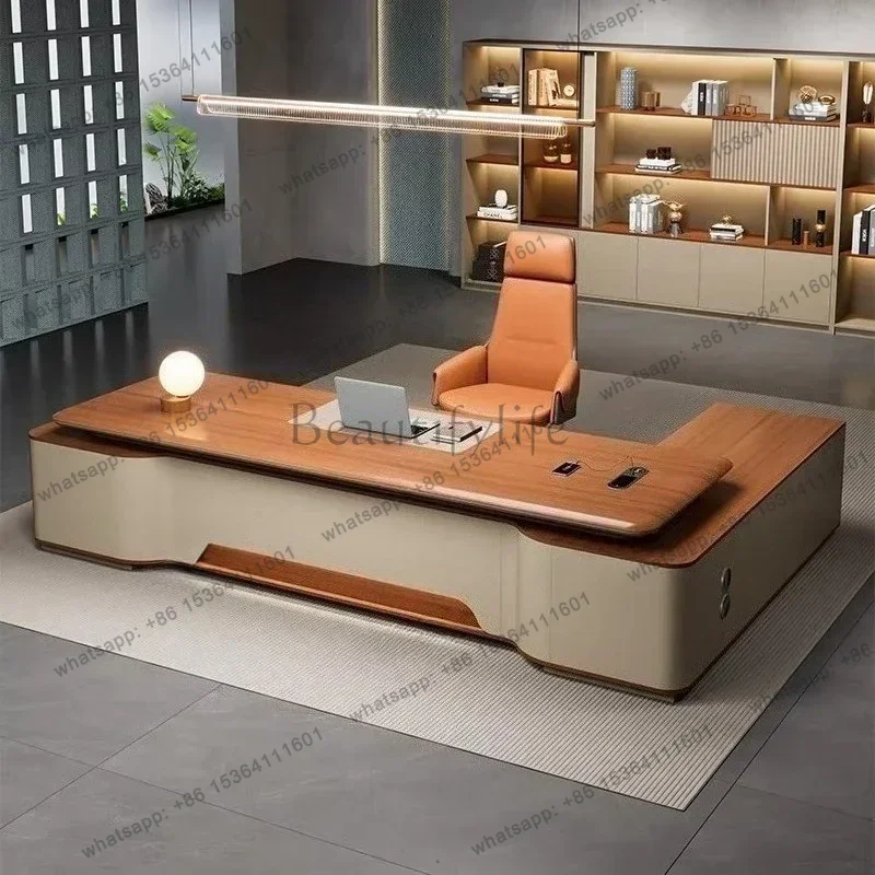 FG Simple Modern Boss Manager Table Computer Desk Tables Pliante Room Desks Motion Study Desks Office Table Office Furniture