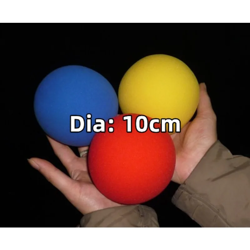 3pcs Super Sponge Ball (10cm,Red/Blue/Yellow Color Available) Magic Tricks For Appearing/Vanishing Magie Stage Illusion Gimmick