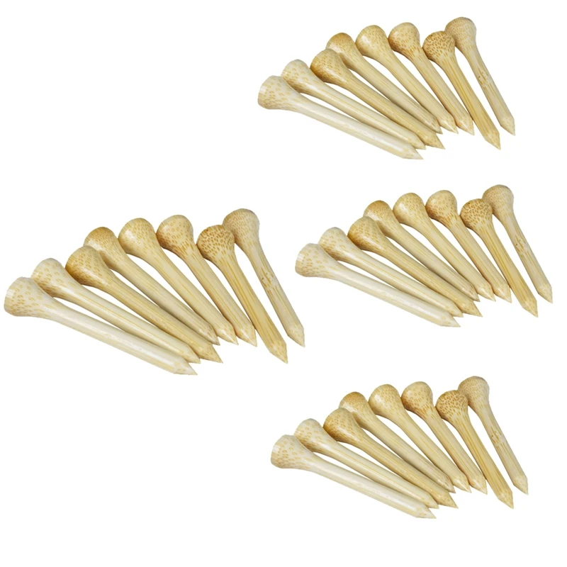 

100Pcs Golf Tees Bamboo Tee Golf Balls Holder,Golf Ball Nails Tee Ball Pin Nail Kick