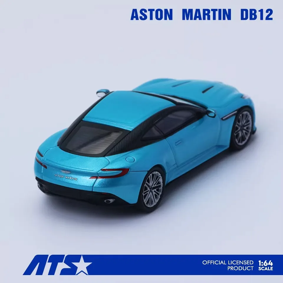 New In Stock Ats 1:64 Aston Martin Db12 Blue Alloy Miniature