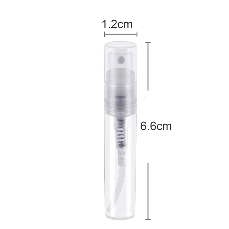 50 Stuks Wegwerp Parfum Verstuiver, Doorzichtige Plastic Spuitfles Draagbare Geur Spuitfles-3Ml