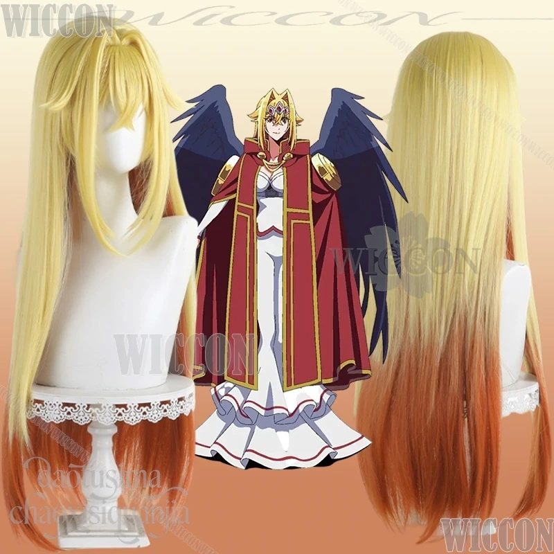 

Rufasu Mafembali Косплей Аниме A Wild Last Boss Appeared! Парик с градиентом от золотистого до оранжевого цвета, синтетические волосы, Хэллоуин Comic Con Cos