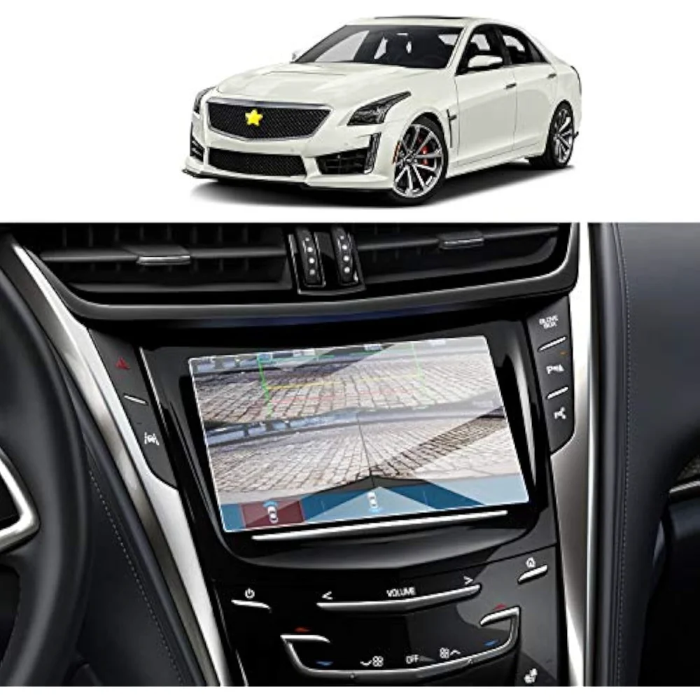 8 Inch For Cadillac ATS SRX 2013-2019 Navigation GPS Screen Scratch Resistant Tempered Glass Protective Film Car Accessories