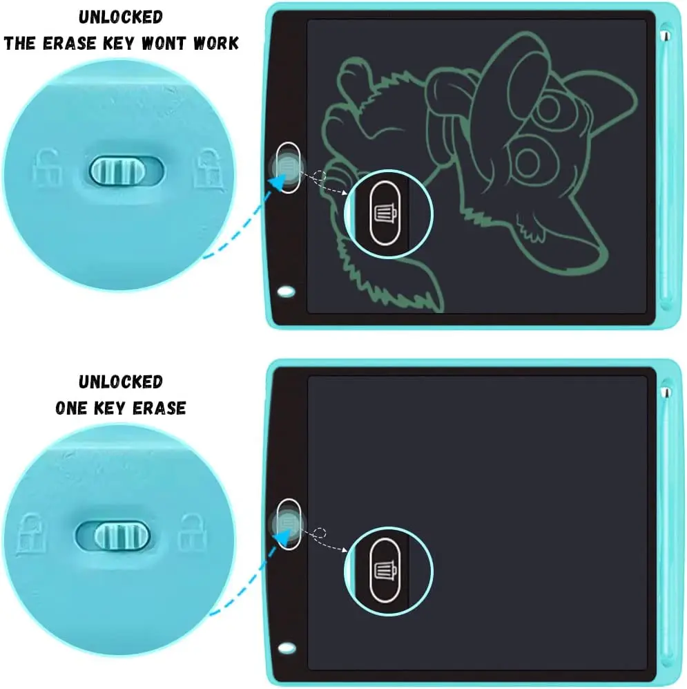 ألعاب للأطفال 8.5 بوصة لوحة رسم إلكترونية شاشة LCD للكتابة على الرسومات الرقمية وأقراص الكتابة اليدوية الإلكترونية #1