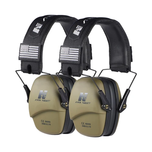 Auriculares tácticos con protección auditiva, cascos de tiro para caza, orejeras con reducción de ruido, orejeras de silicona de 25db