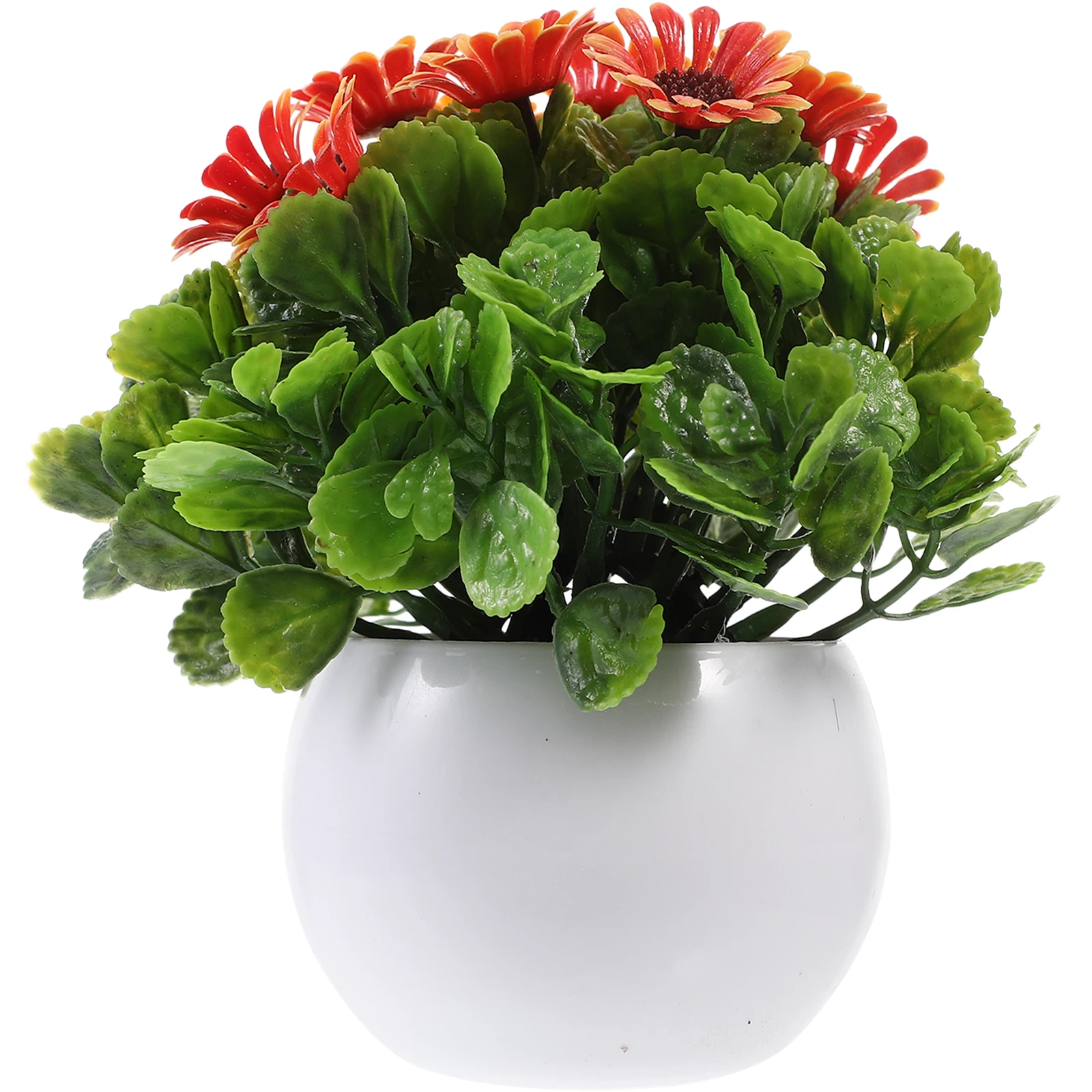 

Artificial Daisy Bonsai Fake Potted Flower Decor Realistic Simulation Plant For Home Office Indoor Outdoor Decoration Garden