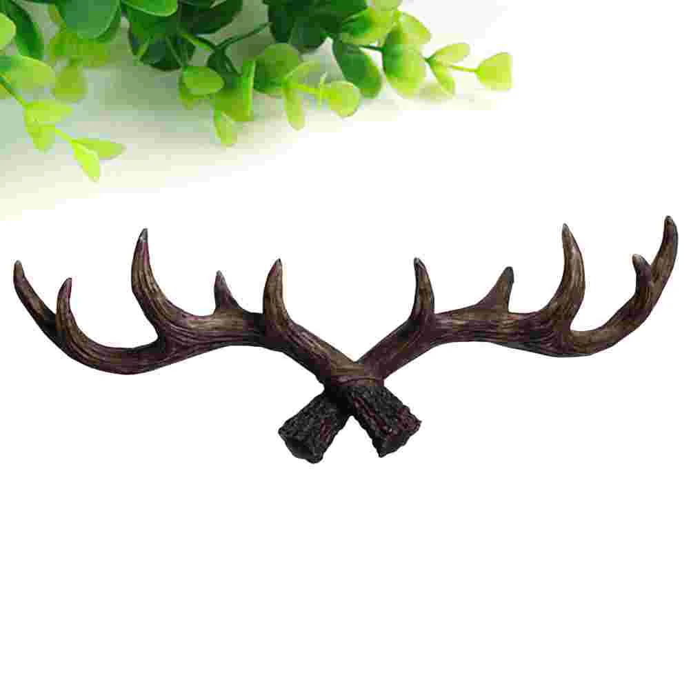 American Country Retro Antlers Wall Hanging Coat and Hat Hook Creative Resin Wall Hook Artware Home Furnishing Articles