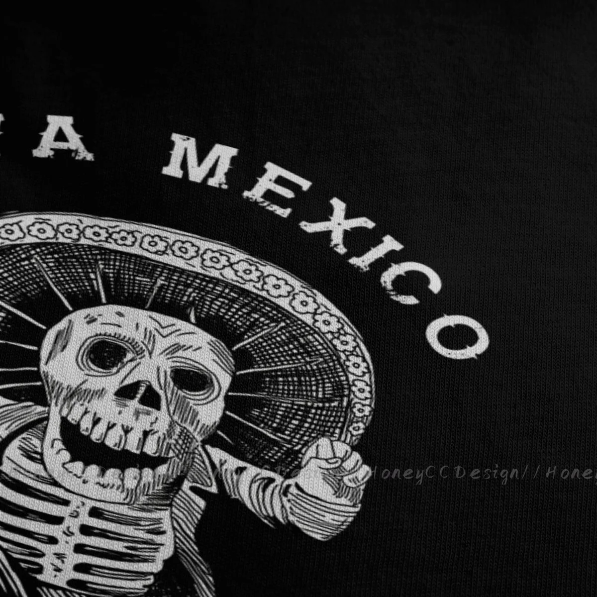 Mexican Sugar Skull T-Shirt Viva Mexico Cabrones Mad Mexican Dead Mariachi Premium Unique Shirt Crewneck Cotton for Men TShirt