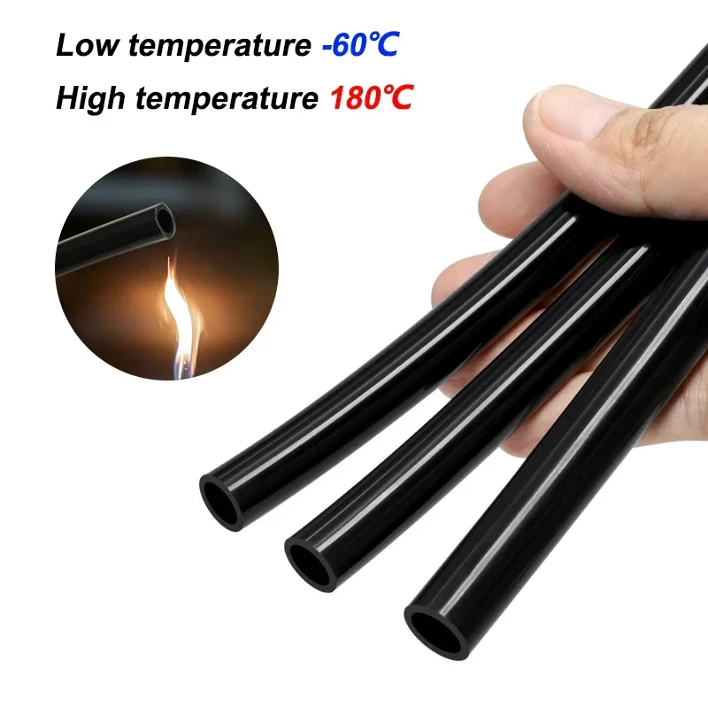 Black Food Grade ID 0.5mm ~ 32mm Silicone Tube Flexible Non-Toxic High Temperature Resistant Drink Water Connector Plumbing Hose - Image 2