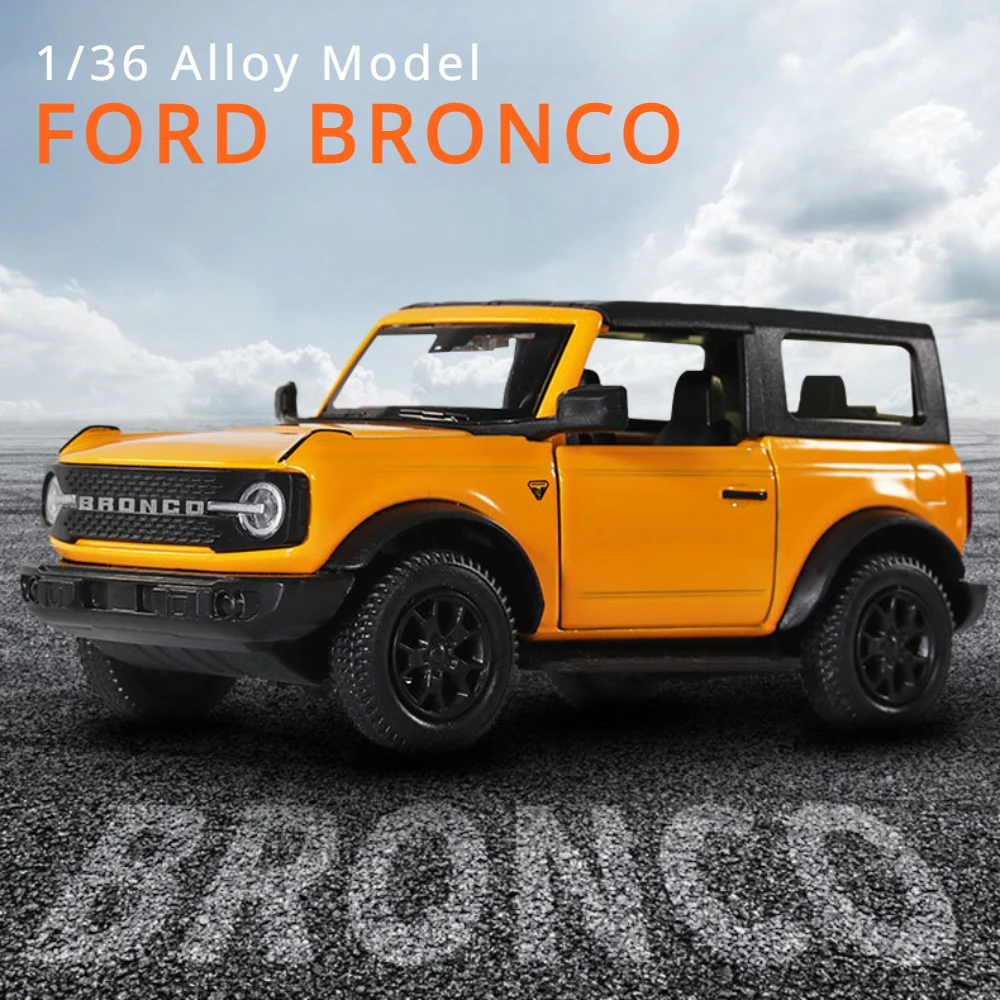 New 1:36 Ford BRONCO SUV Off-Road High imitation Alloy Car Model Car Decoration Collection Gift Toy Die Casting Model Toy