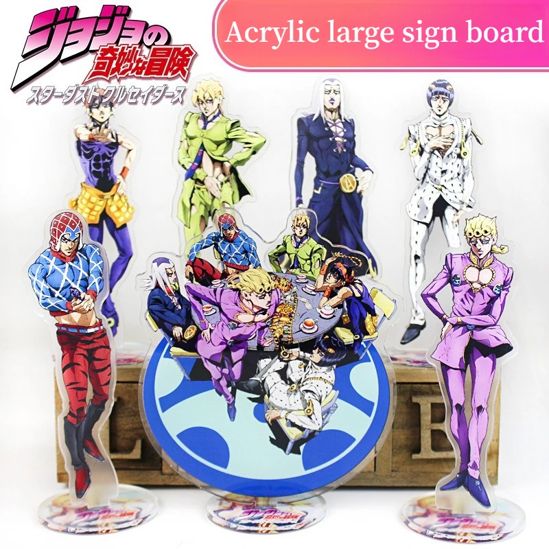 

New JOJO Bizarre Adventure Golden Wind Anime Acrylic Stand Figure Character Display Statue Merchandise Collectible Gift for Fans