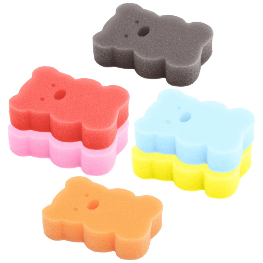 ฟองน้ำอาบน้ำแบบพกพาสำหรับเด็ก 6 ชิ้น ขัดผิวอย่างอ่อนโยน ผ้าขนหนูอาบน้ำเนื้อนุ่ม อุปกรณ์อาบน้ำสำหรับเด็ก ฟองน้ำอาบน้ำ