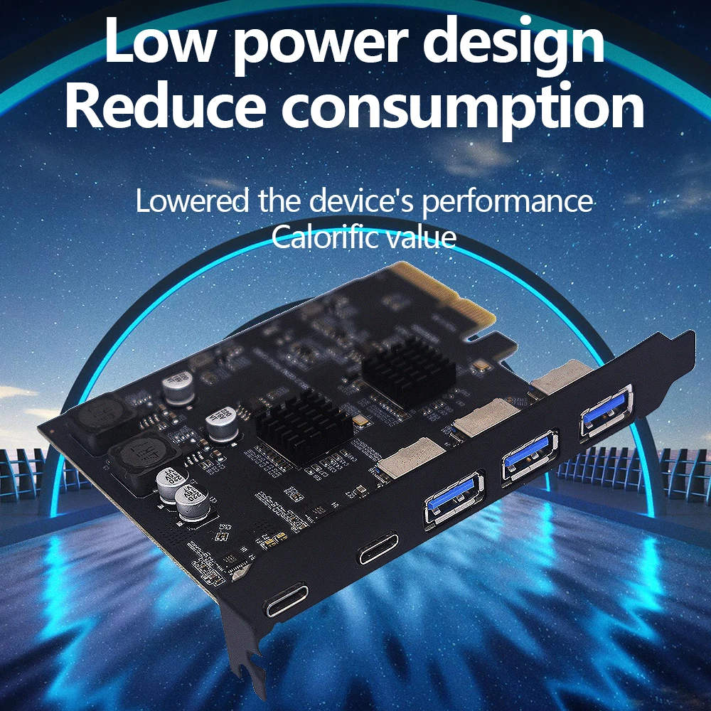 بطاقة توسيع من النوع C ، وحدة تحكم محول بسي ، بطاقة رافع 4X-16X إكسبرس PCI ، 10 جيجابايت في الثانية ، USB ، 2X ، 4X إلى 1-5