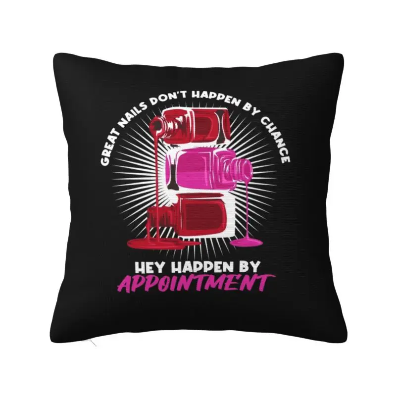 Fashion Nail Polish Cushion Covers Polyester Technician Throw Pillow Cover for Car Square Pillowcase Living Room Decoration