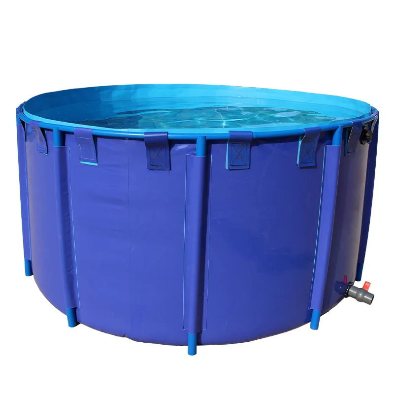 Plastic bracket pool canvas fish pond round thickened folding portable reservoir