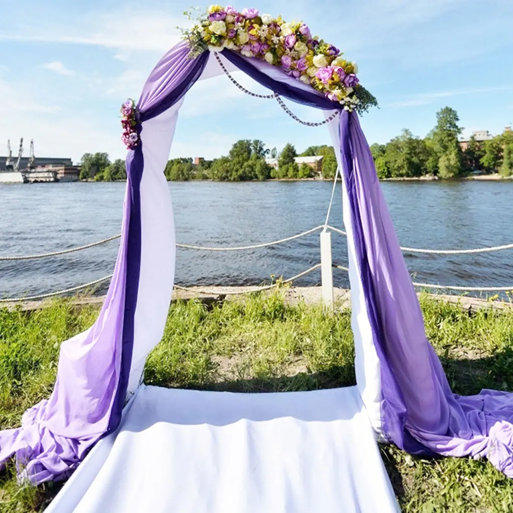 2 шт., полиэстеровая арка, драпировка, прочность, не линяющий свадебный декор, шифоновая ткань, драпировка, занавеска, бежевый