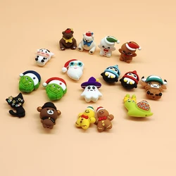 10pcs New Bpa Free Silicone Baby Funny Christmas Ornament Animal Chew Beads Kit For Jewerly Making