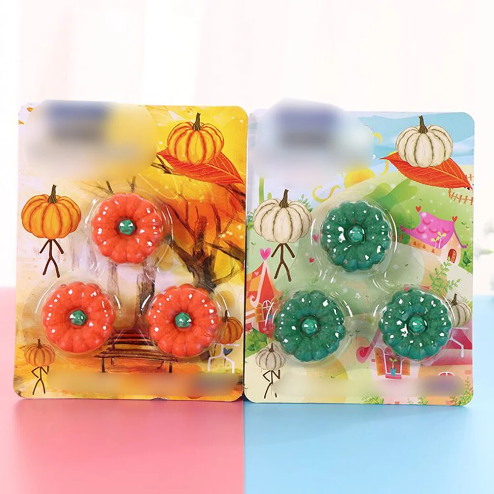 

12Pcs Pumpkin Shaped Erasers Pencil Eraser Set Safe Comfortable for School Creative Party Supplies