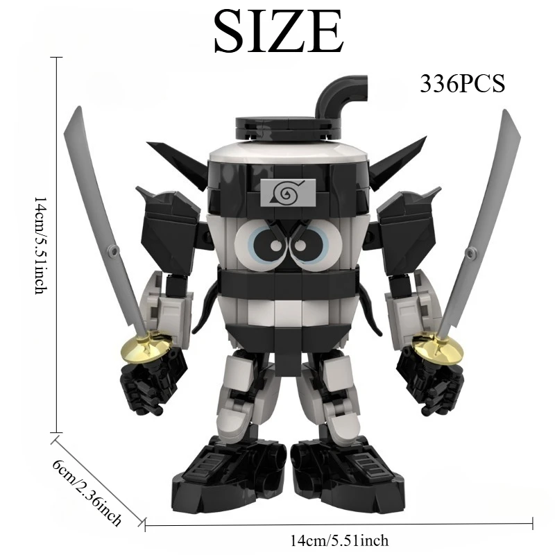 Kit de construction mécanique Ninja mythique 336 pièces, modèle de guerrier légendaire pour adolescents et adultes, cadeau de collection Compatible MOC