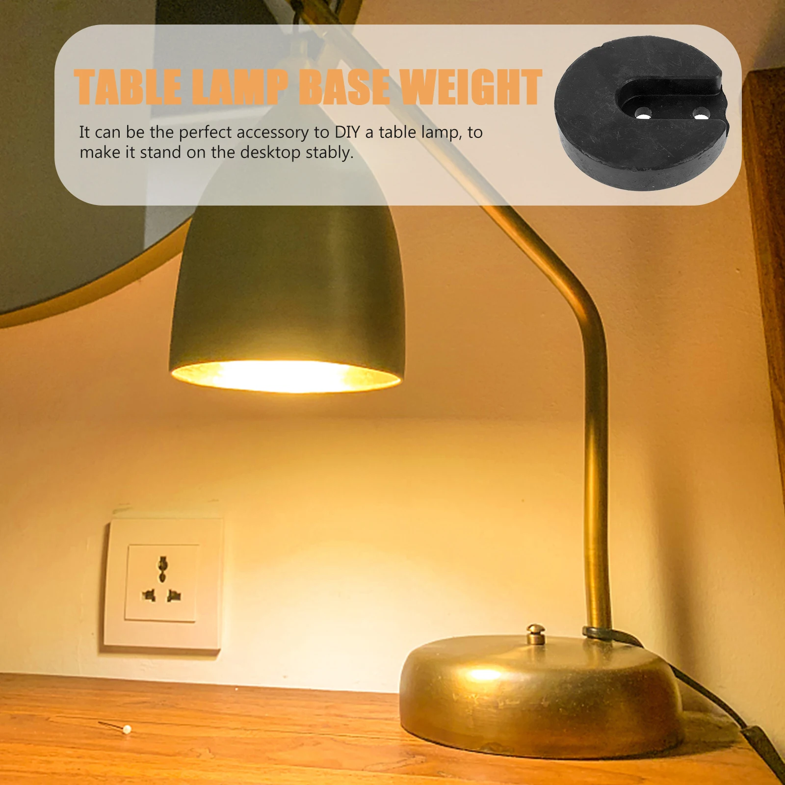 

Weighted Round Plastic Table Base For Diy Stable Light Holder Anti-Falling Desk Lamp Part Reusable Replacement Stand Practical