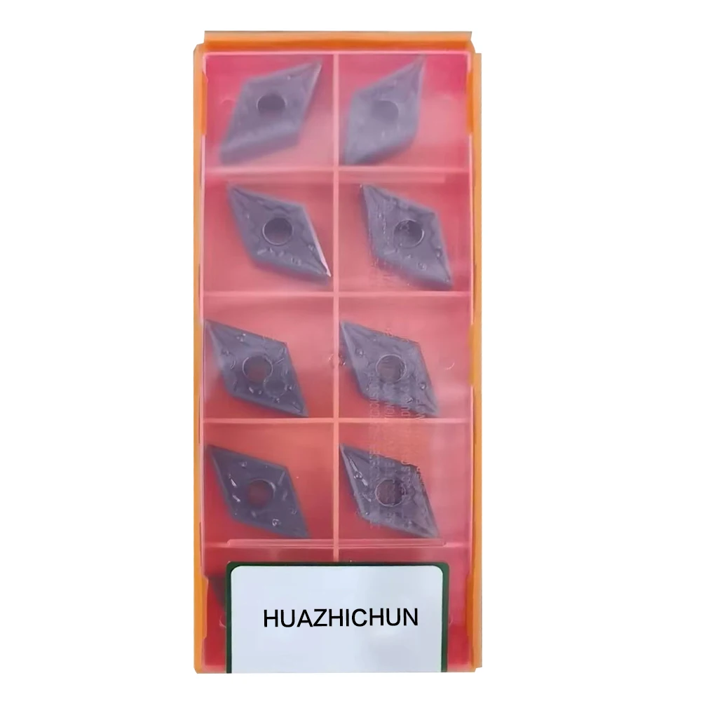 HUAZHICHUN-Herramientas de torno CNC, 10 piezas, DNMG150608-OMM, OP1215, inserción de carburo de corte