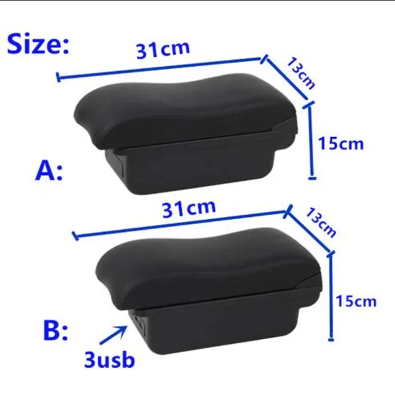 

For Fiat Panda armrest box For Fiat Panda II 2 armrest box Center Storage box Interior Retrofit USB