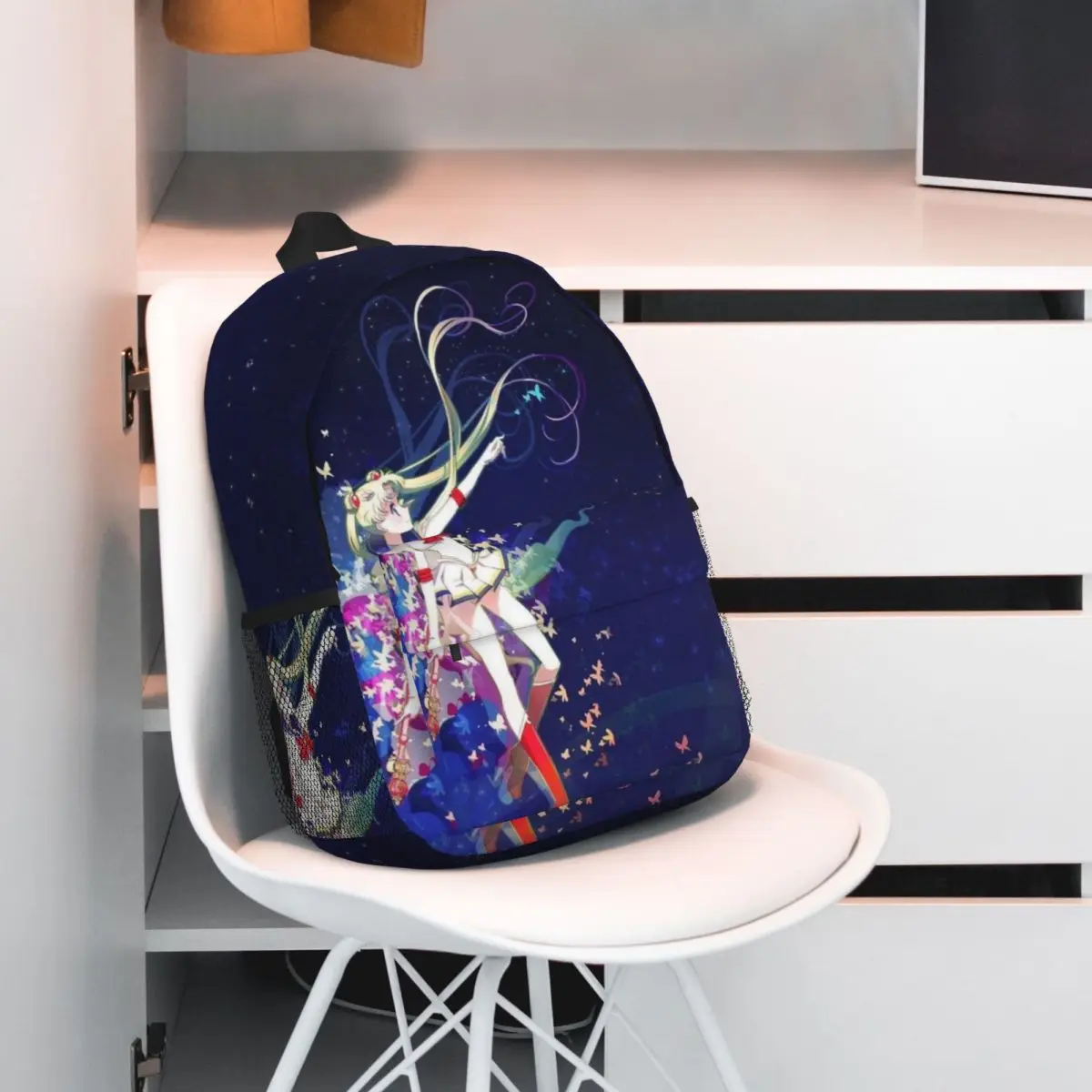 Sailor-Moon para meninas meninos mochila de estudante de grande capacidade mochila leve à prova d'água de 15 polegadas