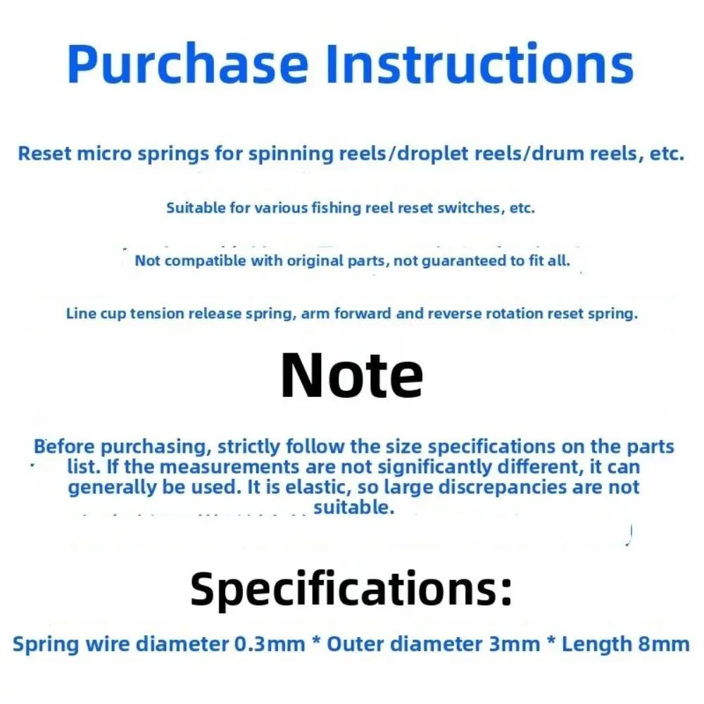 Accessory Spinning Wheel Spring Reversing Switch Return Spring Swing Arm Reversing Switch Extension Spring Return Spring