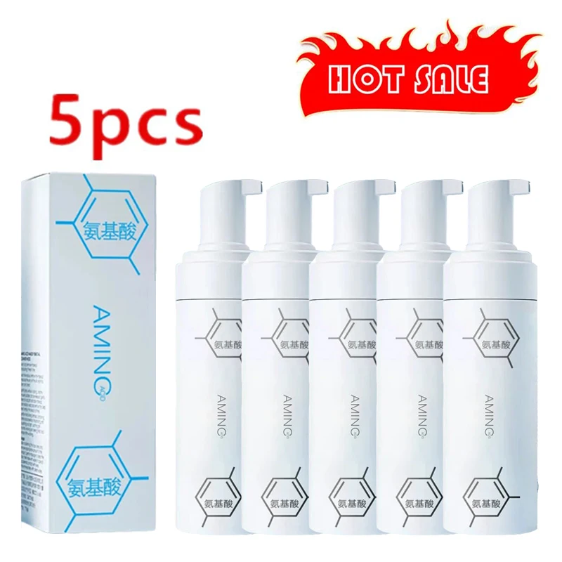 5pcs Amino Acid Cleansing Mousse Makeup Remover Facial Cleanser Foam Moisturizing Oil Control Deep Cleaning Skin Care Products