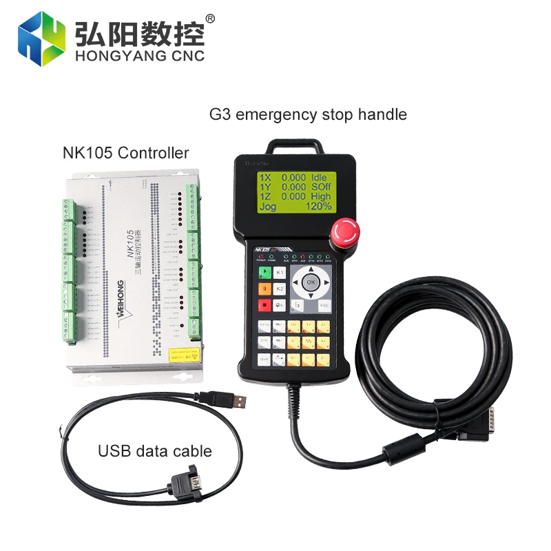 Weihong NK105 G3 DSP Controller 3 Axis NC Studio Motion Control System NK105 Controller For Cnc Router Automatic Tool Changer