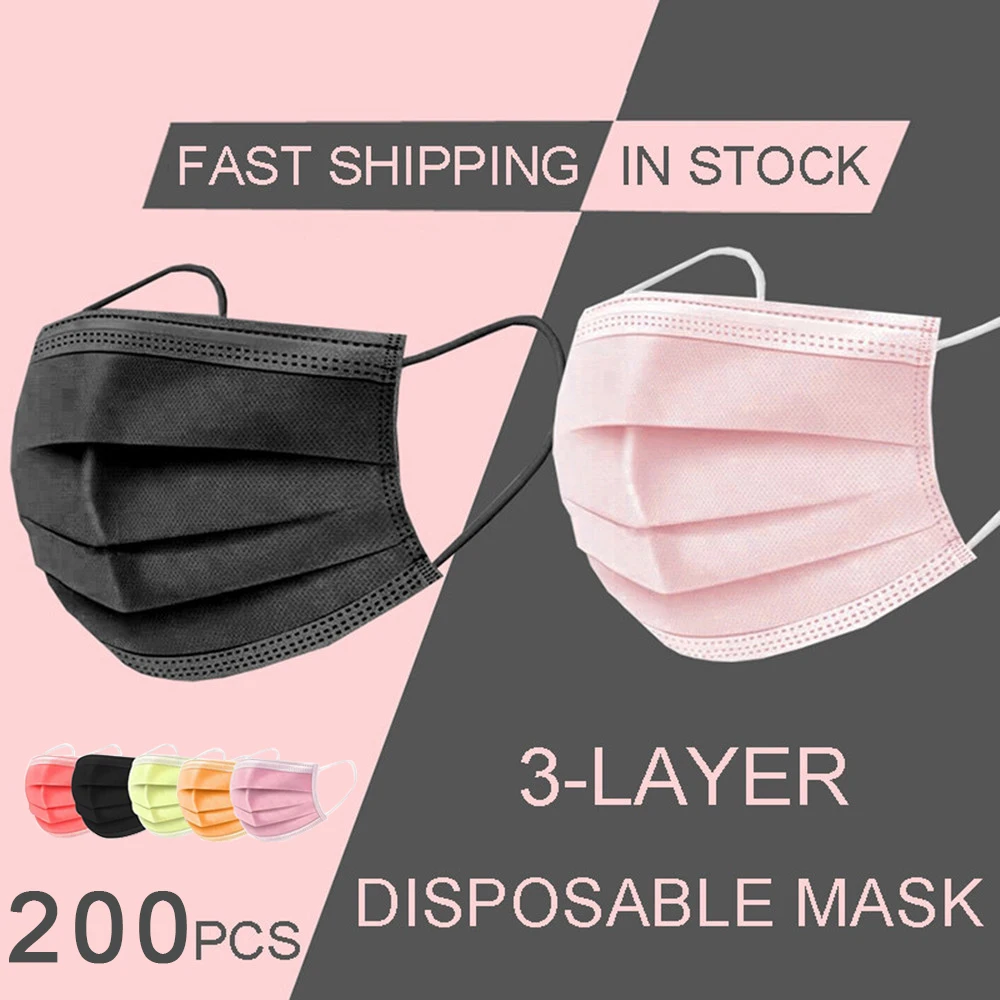 10-200pcs Certified surgical Disposable mask 3 Layer Ply Filter Medical masks Non-wove Elastic Ear Loop Surgical mask mascarilla