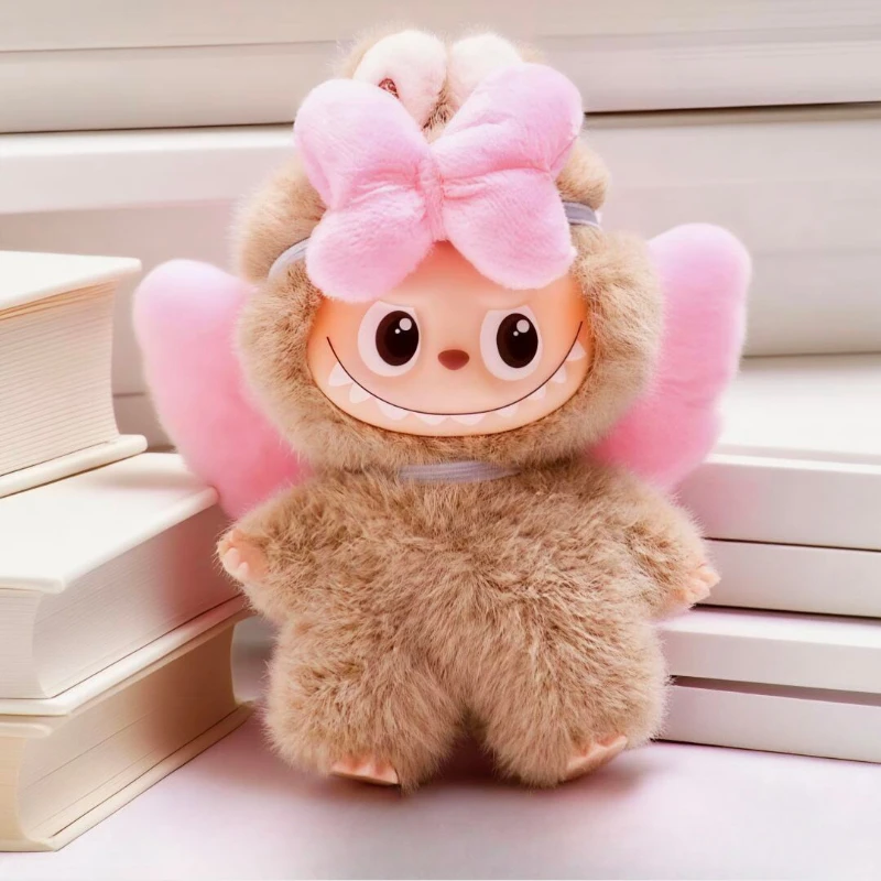 

Для 10,5 см Labubu 4,0 мини-кукла, милая пуговица, эластичная лента, бант, набор, декоративные заколки для волос, наряд, аксессуары для куклы Labubu, подарок